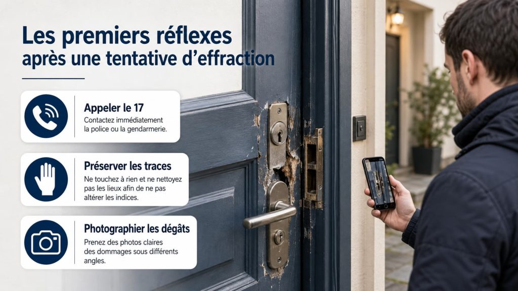Les premiers réflexes après une tentative d'effraction