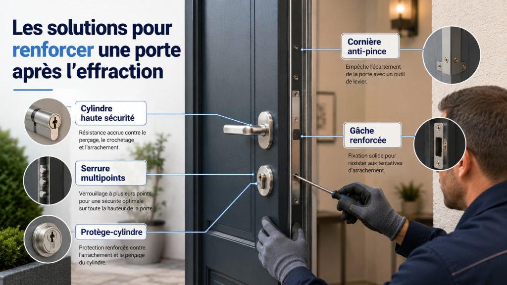 Les solutions pour renforcer une porte après l'effraction